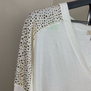 Michael Michael Kors V-Neck Studded Sweater